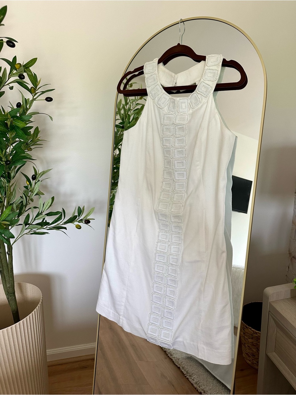 Lilly Pulitzer White Beaded Embellished Dress